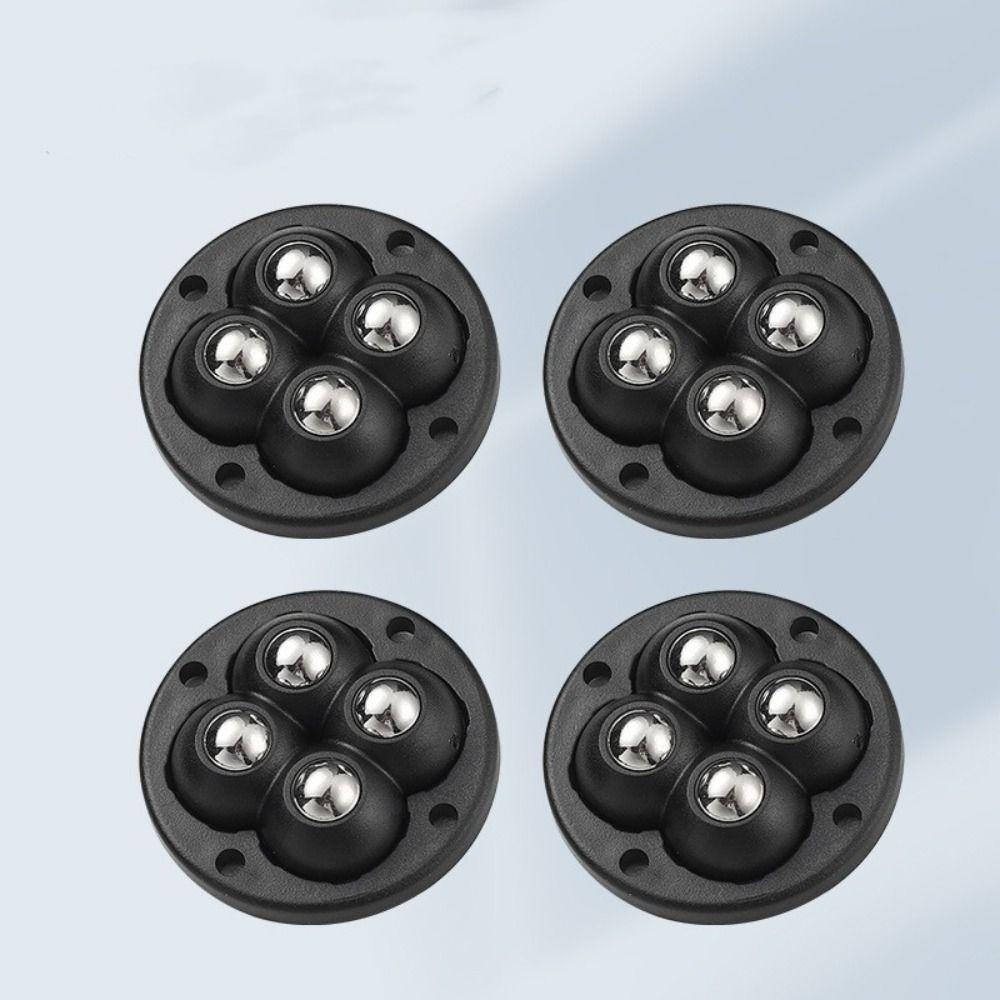 4 stücke Selbstklebende Typ Möbel Rollen Räder Stumm Ball 4-ball Pulley Universal Rad Möbel black-steel ball
