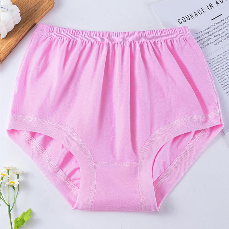 2 STÜCK Weiche Übergröße Slips Damen Unterhosen Baumwollslips Unterwäsche Atmungsaktiv Hohe Taille Bequeme Slips XL rosa