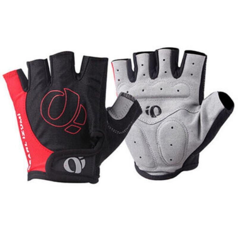 2 Paar Radfahren Fahrradhandschuhe Halbfinger MTB Mountainbike Sporthandschuhe Radfahren L rot