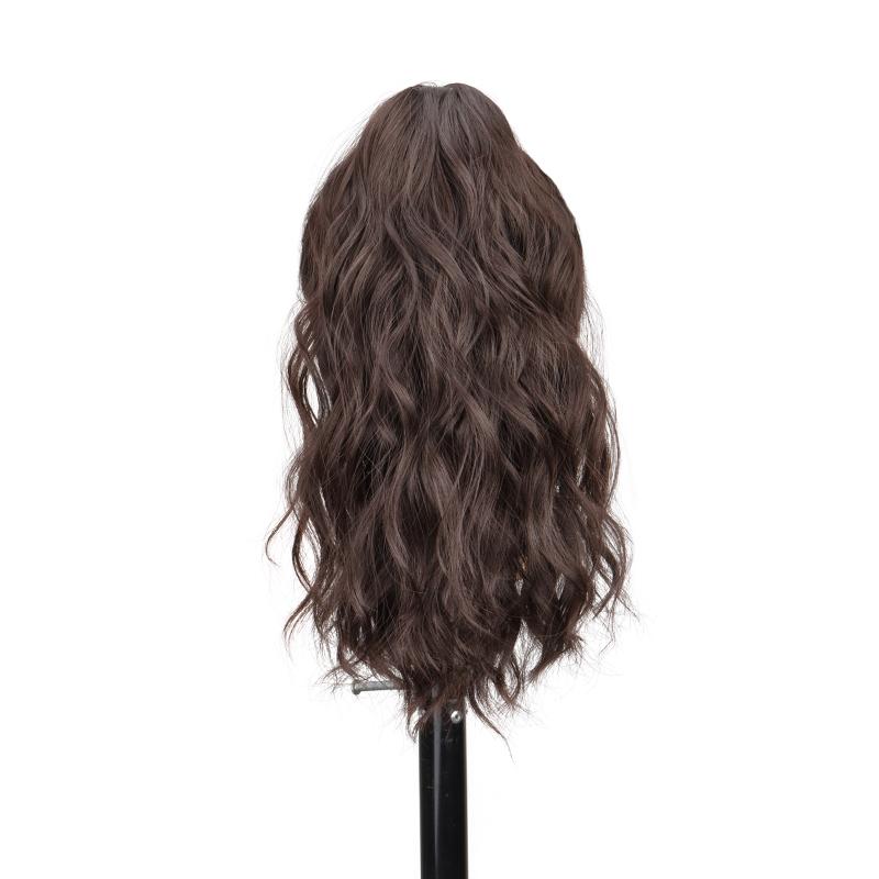 14 Zoll Synthetischer Kurzer Lockiger Klauenclip in Pferdeschwanz Haarverlängerung Tägliche Anwendung Blond Schwarz Blond Flauschiges Haarteil für Damen black