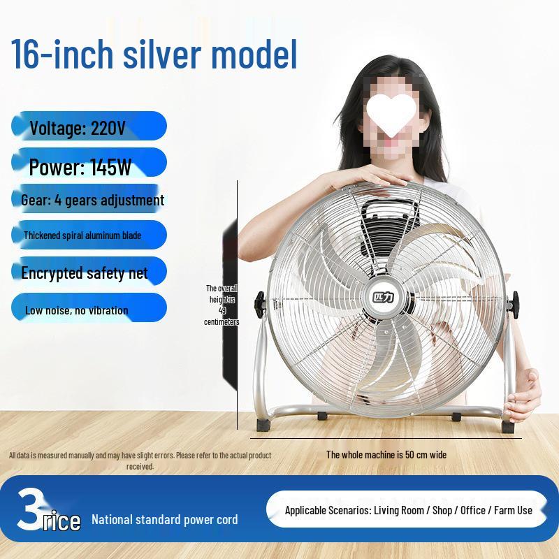 Robuster leiser Standventilator für Bau & Heimgebrauch - Starker Industrie-Wind