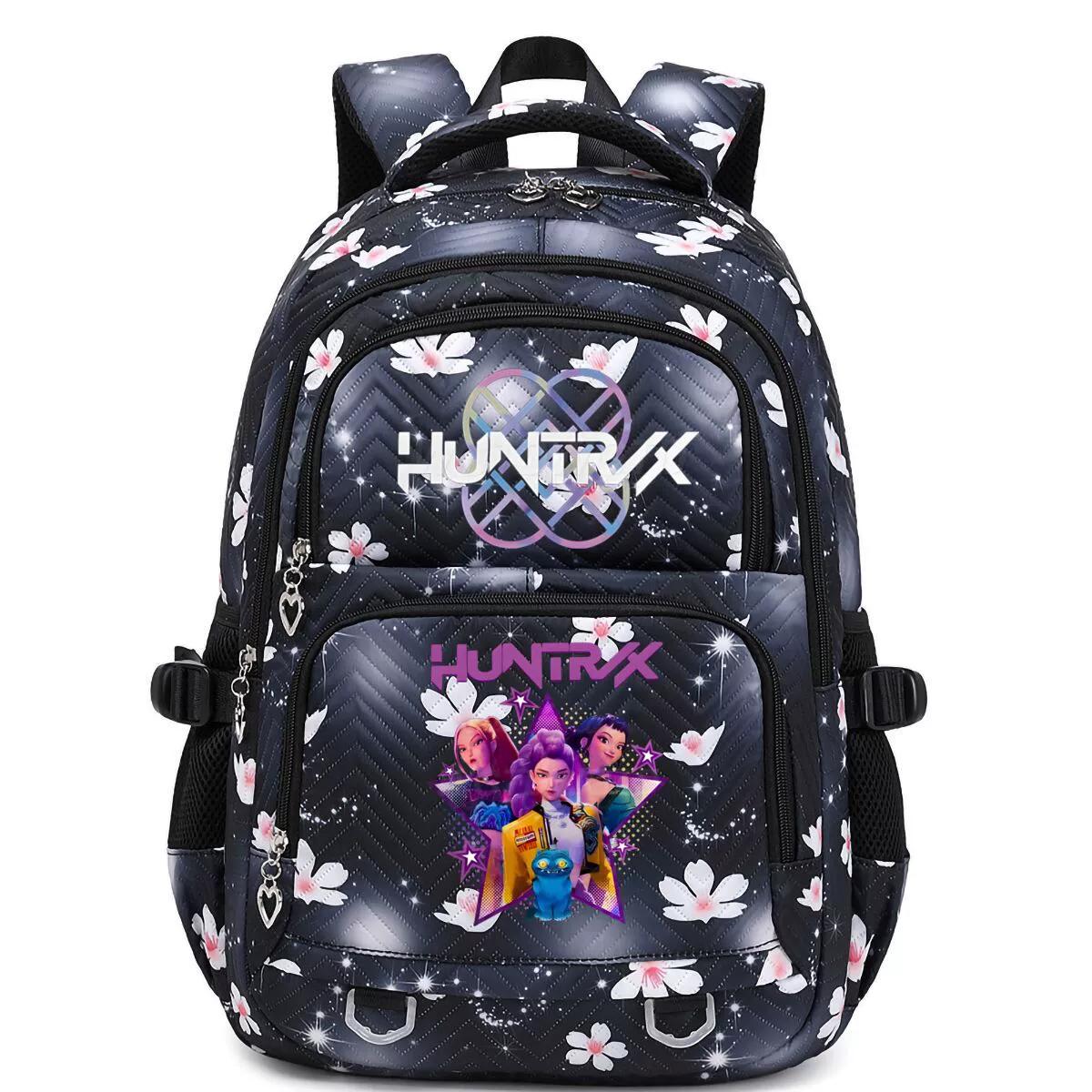 Kpop Dämonenjäger Rucksack Cartoon Rumi Mira Zoey HUNTR/X Saja Jungen Print Schultasche Große Kapazität Studenten Schultasche für Mädchen 34x17x44cm