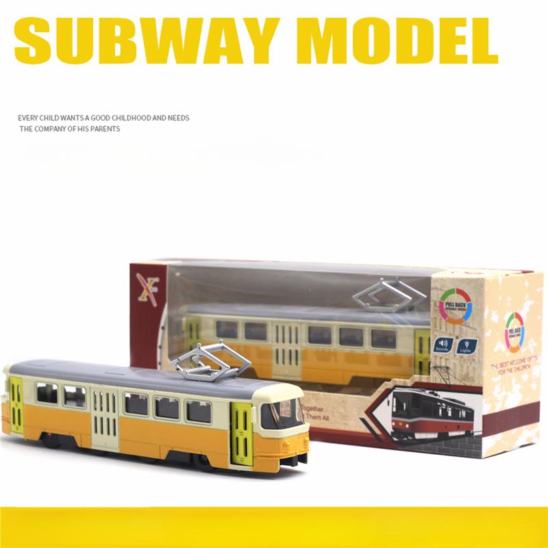 Hohe Simulation Legierung Straßenbahn Modell Ton und Licht U-Bahn Spielzeug Bus Auto Modell Sammlung Geschenk