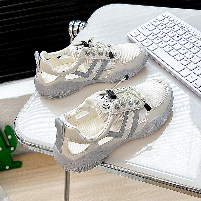 INS Atmungsaktive Weiße Schuhe Frauen Mesh Sommer Neue Koreanische Stil Schüler Skateboard Schuhe Frauen Plattform Mesh Schuhe Frauen 40