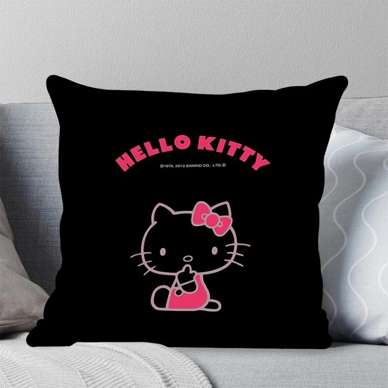 Verkauft sich gut Neues quadratisches Kissen Schlafzimmer Kissenbezug Sofa Wohnzimmer Büro Freizeit Kissen Hello Kitty Kissenbezug Heimdeko 45x45 45cmx45cm