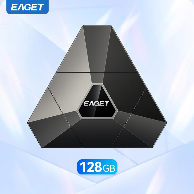 EAGET 3-IN-1 USB 3.2 Flash-Pen-Laufwerk OTG Multifunktionale U-Disk für iPhone iPad PC Mac/IOS/Android/PC 128GB