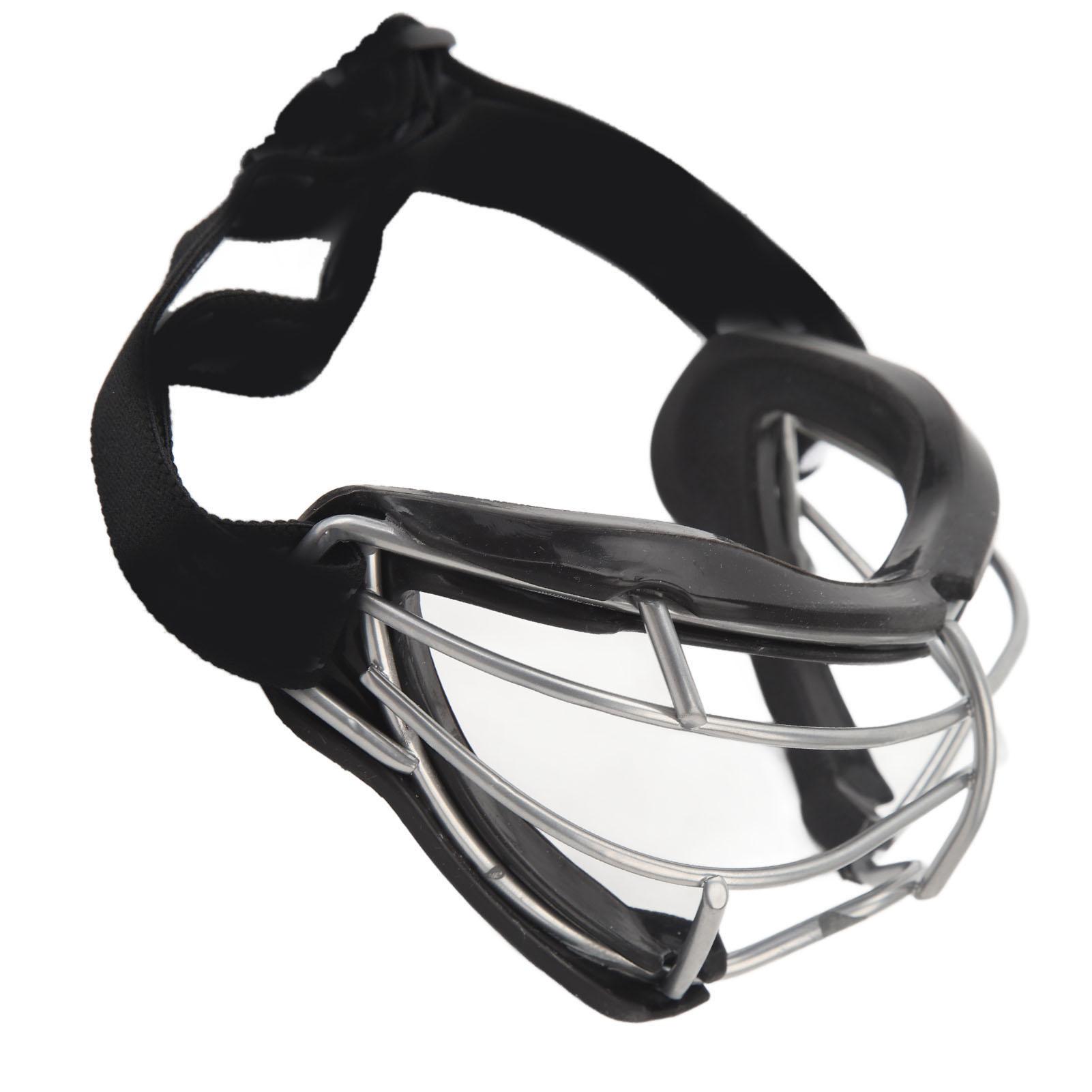 Lacrosse-Brille Silikon Ferrolegierung Ergonomisches Design Anti-Rutsch-Textur Hockey-Brille für das Training black