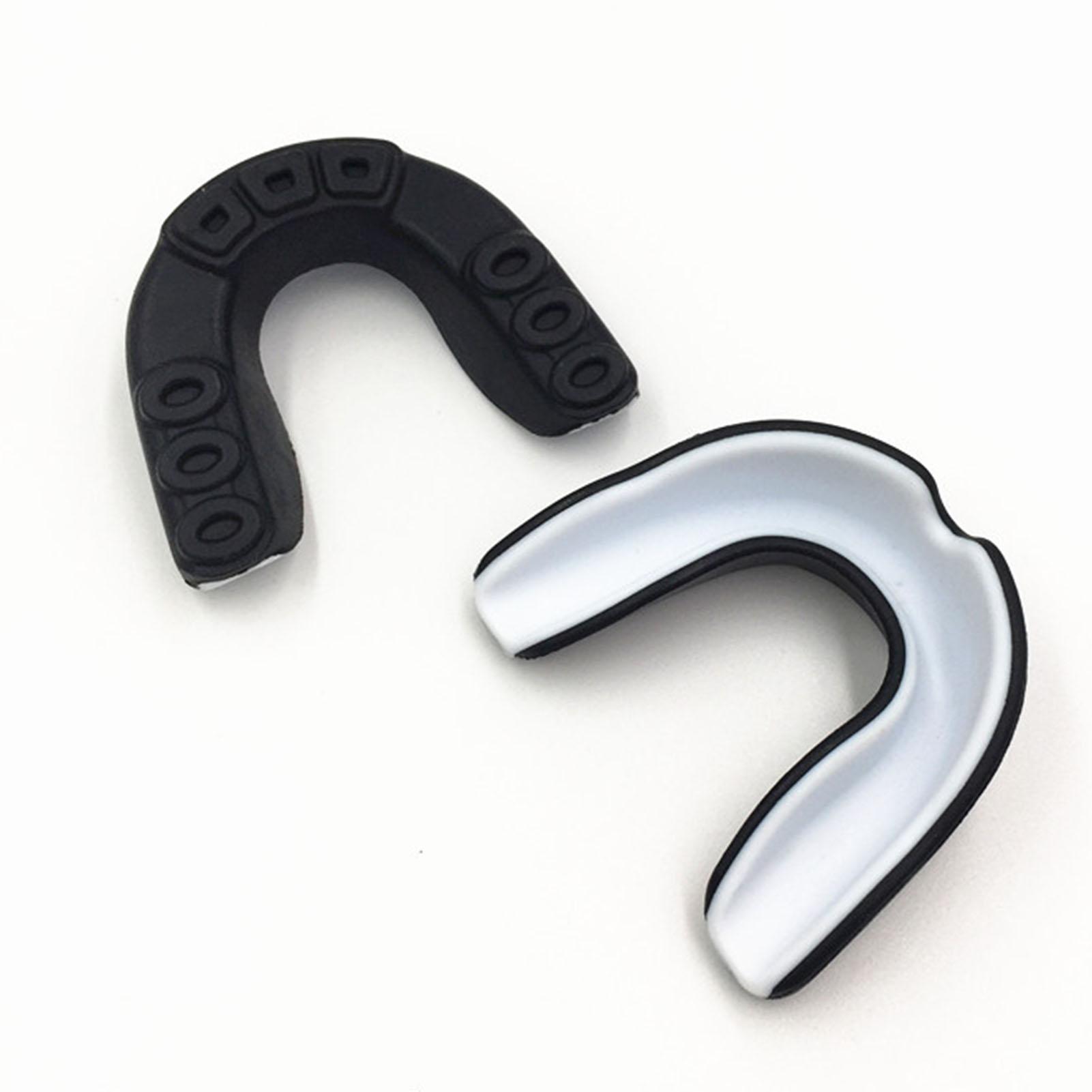 Mundschutz Zahnschutz Slim Fit Stoßfestigkeit Stoßabsorption EVA Sportmundschutz schwarz weiße