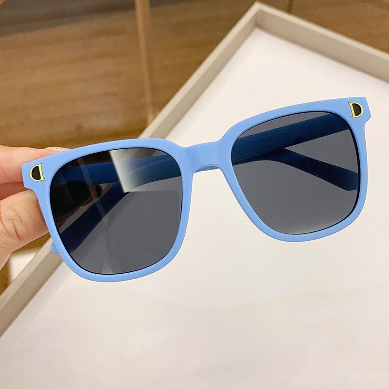 Kinder Sonnenbrille Junge Baby Brille Mädchen Persönlichkeit Sonnenbrille Mädchen nicht polarisiert Mode Accessoire blau