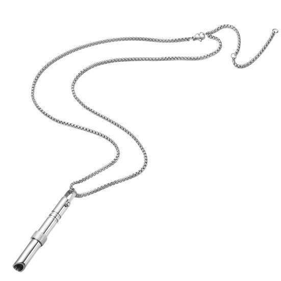 Halskette für achtsames Atmen mit rotierender Perle aus Edelstahl, Halskette zur Stress- und Angstreduzierung, Halskette zur Linderung und Panik, verstellbar silber