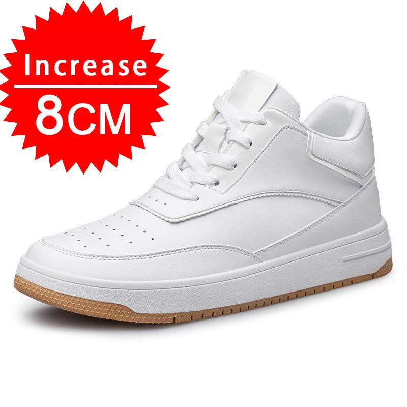 Lässige Herren Schuhe mit Absatzerhöhung Schuhe für Männer mit Höhenerhöhung Weiße Schuhe Schwarze Schuhe 6/8CM Hohe Schuhe Lift-Sneakers 38 gray