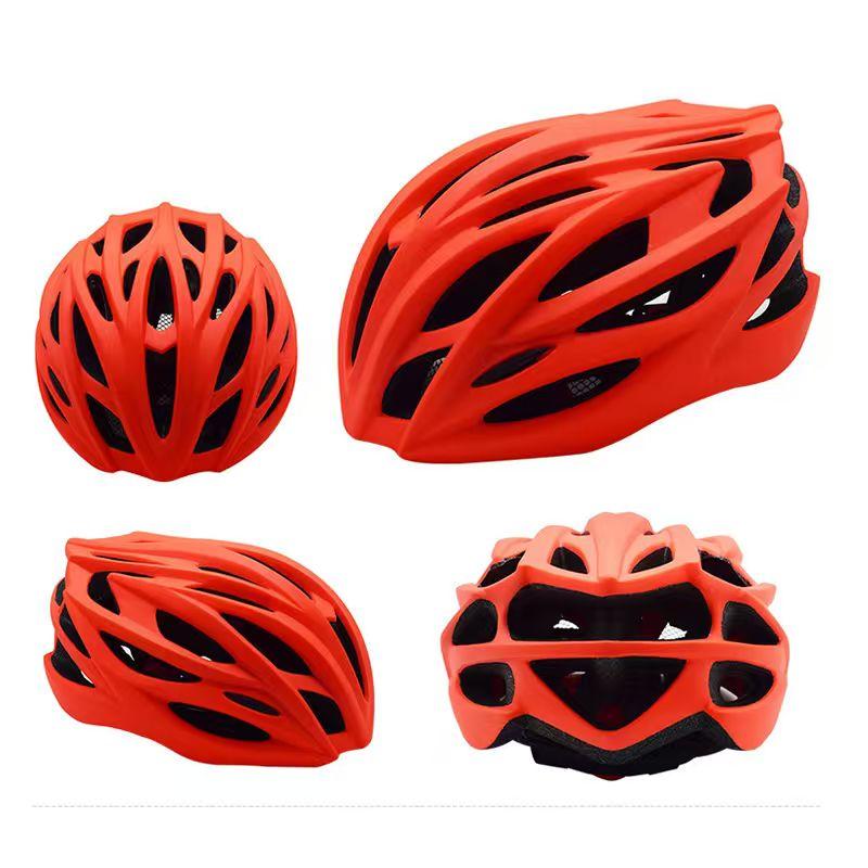 Verstellbarer Fahrradhelm für Erwachsene, Herausnehmbares Innenfutter, Leichter Helm für Mountainbike und Rennrad für Männer und Frauen orange