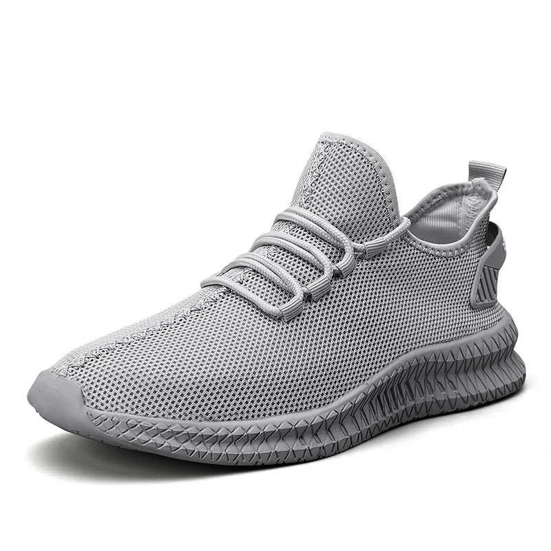 YRZL Herren Sneaker Leichte Laufschuhe Atmungsaktive Walking Sportschuhe Mann Bequeme Rutschfeste Sneaker für Herren 39 gray