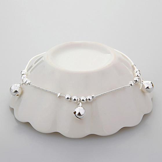 Frauen Mode 3 Stücke Glocken 12 Perlen Luxus Kette Knöchel Armband Strand Fußkettchen One Size