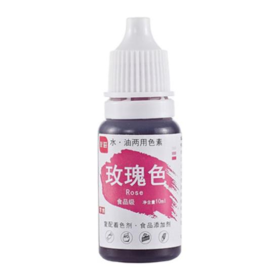 10ml Lebensmittel Einfache Färbung Ausbleichsicher zum Mischen Natürliche Zutat Fondant Zuckerguss Kuchen Lebensmittel rose rot