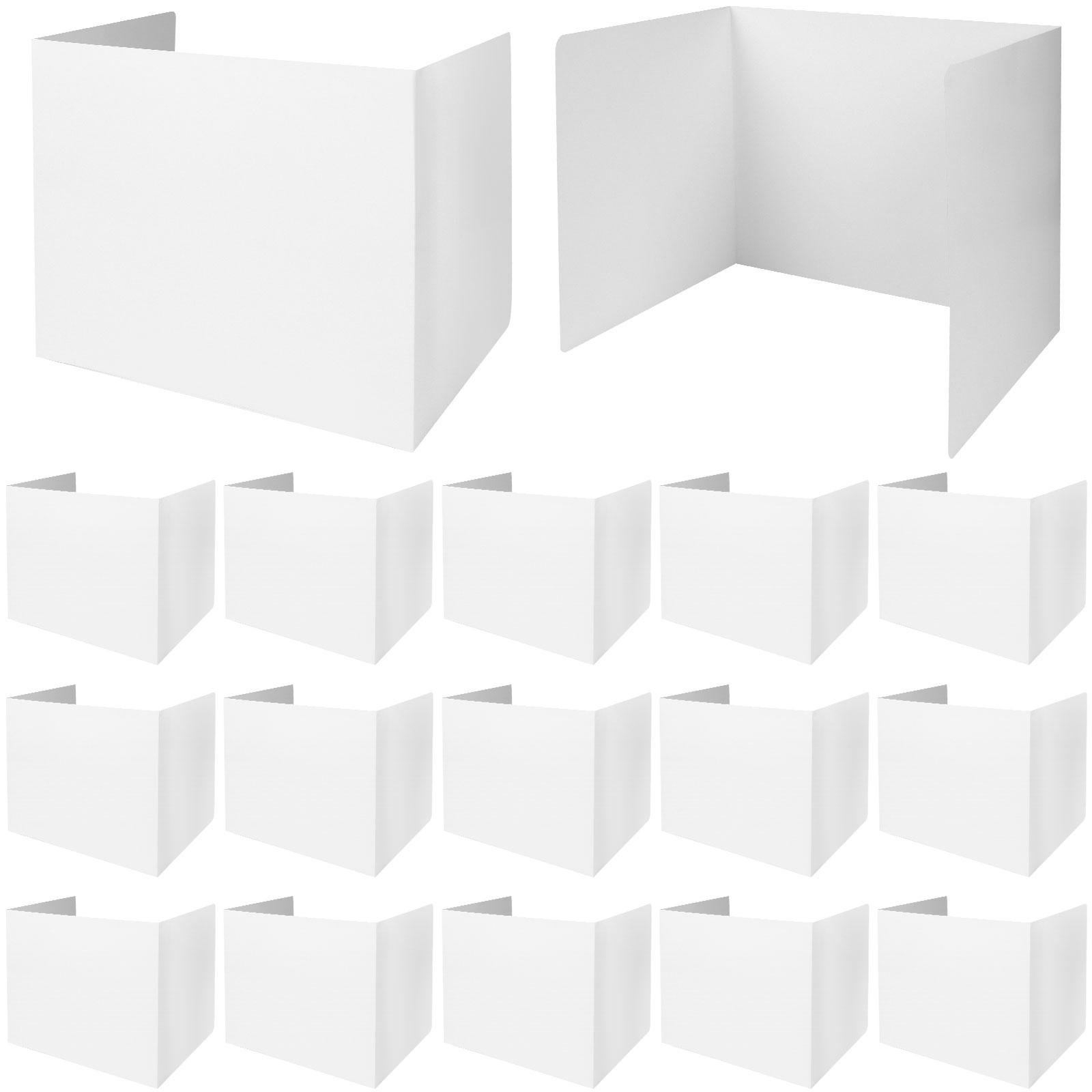 16 Pcs Klassenzimmer Privatsphäre Boards Für Student Schreibtische Kunststoff Privatsphäre Ordner Shields Blank Boards Weiß Test Studie Schreibtisch Teiler Dura 1 weiß