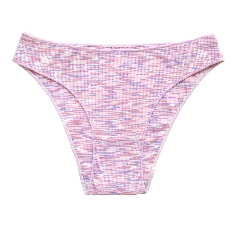 Damen Sport-Unterwäsche mit Streifen, niedrige Taille, reine Baumwolle, Schritt-Hüft-Dreieck-Unterwäsche, sexy Kontrastfarbe, niedrige Taille, bequeme Unterwäsche XL white