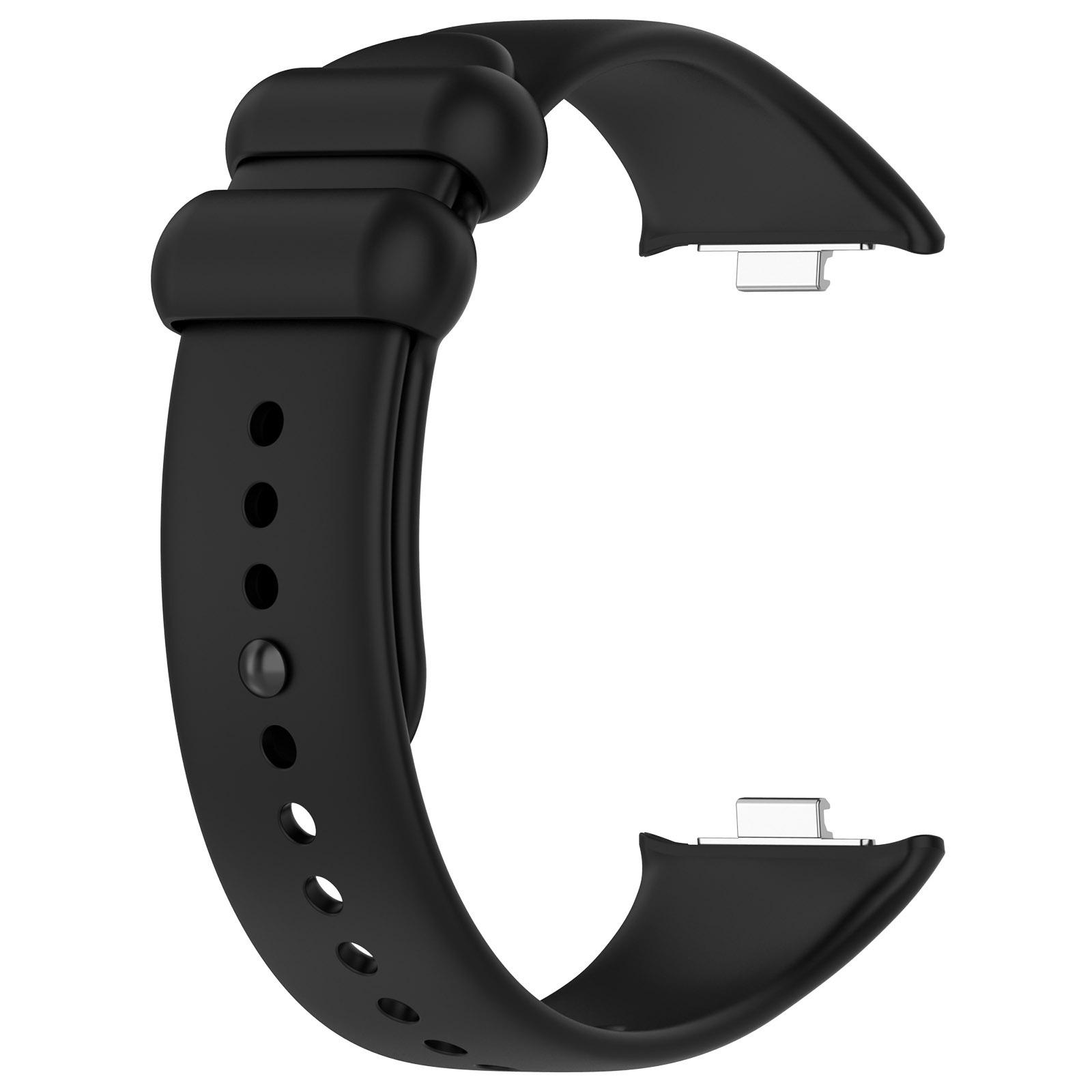 Ersatz Weiches Silikon Armband für Xiaomi Mi Band 8 Pro / Mi Band 9 Pro Armband Zubehör für Redmi Watch 4 / Redmi Watch 5 For Mi Band 8 Pro schwarz