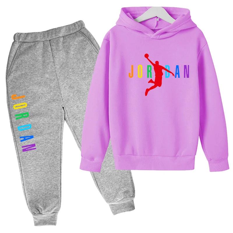 2-13 Jahre Jungen Mädchen Einfache Outfits Kinderkleidung Herbst Frühling 2-teilig Hoodie+Hose Buchstabenprint Trainingsanzüge Kinder Freizeit Sets 130 pink