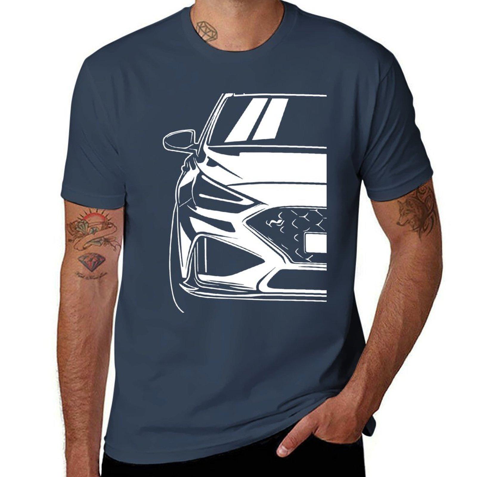 Auto-Illustration eines i30N i30 T-Shirts Baumwoll-T-Shirts hochwertige T-Shirts für Männer Grafik Vintage T-Shirt S
