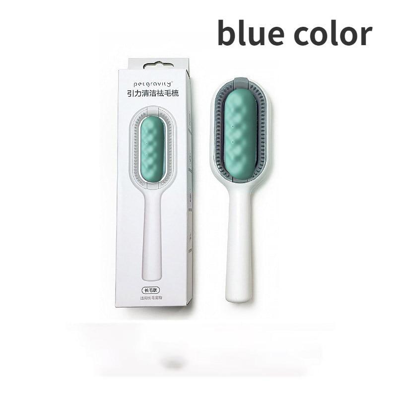 1 Stück Haustier-Reinigungs- und Haarentfernungskamm, Katzenbürste zum Entfernen schwimmender Haare, klebriges Haustier-Reinigungsmittel blau