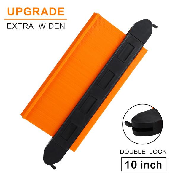 Konturenlehre aus Kunststoff, Formduplikator, Profilkopierlehre, Konturenlehre, Holzbearbeitungswerkzeuge, Umrisslehre, Profilkopierwerkzeug, Fliesen, Laminat, Fliesen 25cm orange