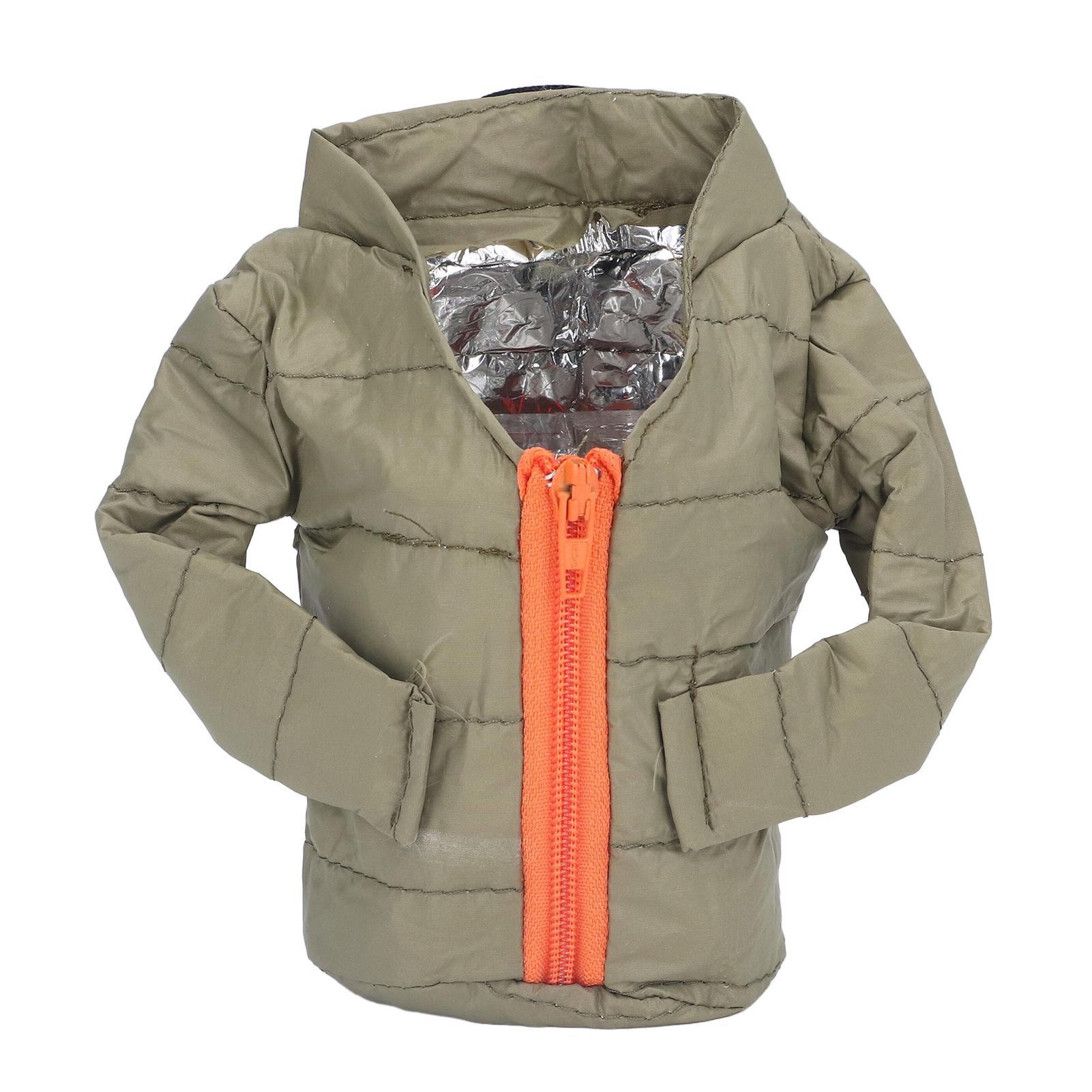 Bier-Kleidung zum Trinken, Kälteisolierung, doppelschichtige Bier-Isolierhüllen für Soda-Bier-Getränke, Grün