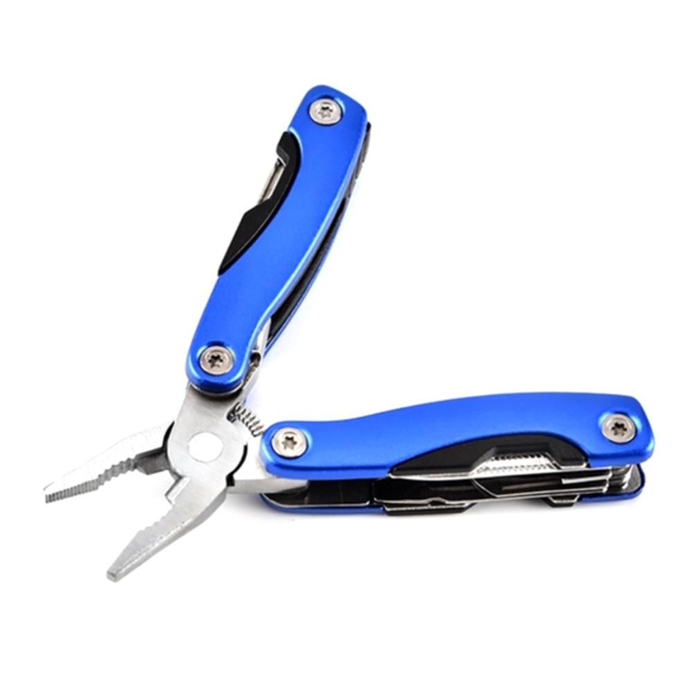 Edelstahl-Klappzange, funktionelle Zange, Handwerkzeuge, Zange, Schraubendreher, Camping-Getriebe-Set, Outdoor-Taschenmesser, Multi-Tool blau