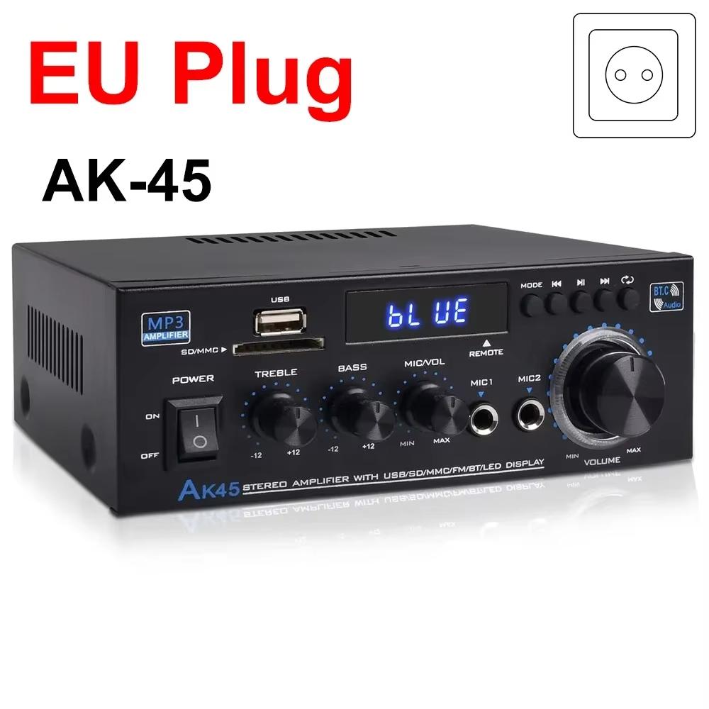 AK45 Endstufe HiFi Stereo Verstärker Kanal 2.0 Maximale Leistung 90Wx2 Bluetooth Verstärker für Heimkino Auto Verstärker De Audio EU Plug