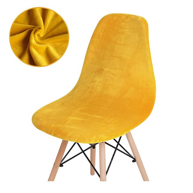 1 /2 /4 /6 Stück Samt Stuhlhussen Armlehnenlose Schale Stuhlhusse Hochzeit Esszimmer Büro Bankett Hotel 6 Pieces gold