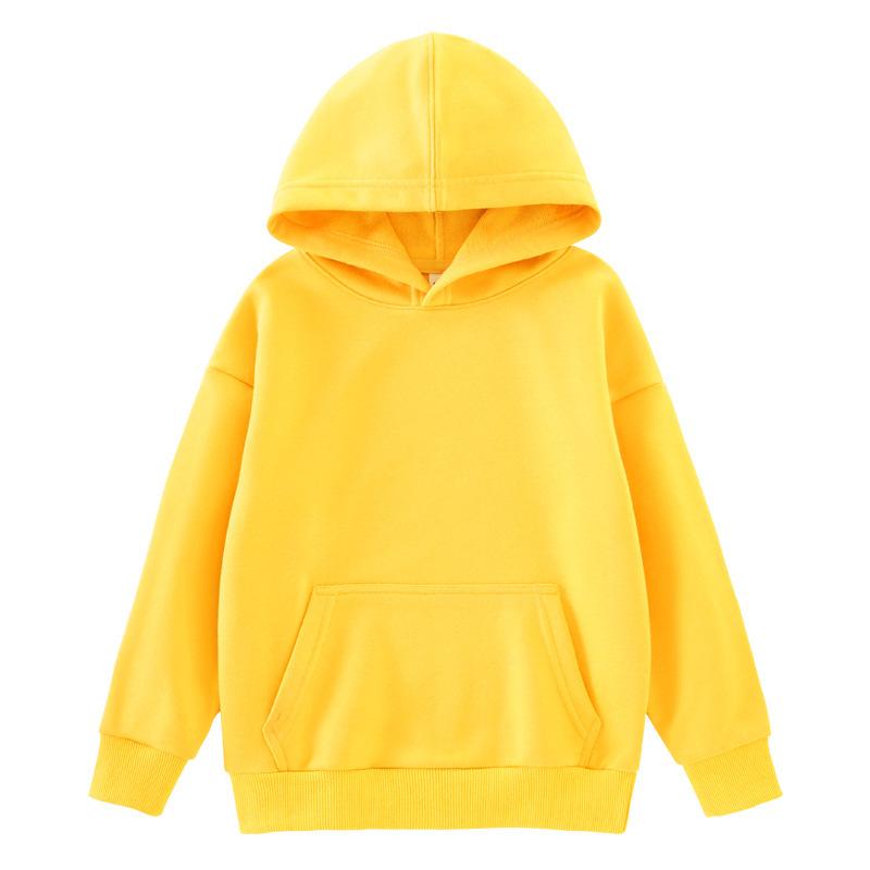 Familie Passende Kleidung Kinder Kleidung Mädchen Hoodies Sweatshirts Feste Beiläufige Kinder Pullover Tops Frühling Herbst 10 12 Jahre Mädchen Kostüme Teenager 130cm gelb