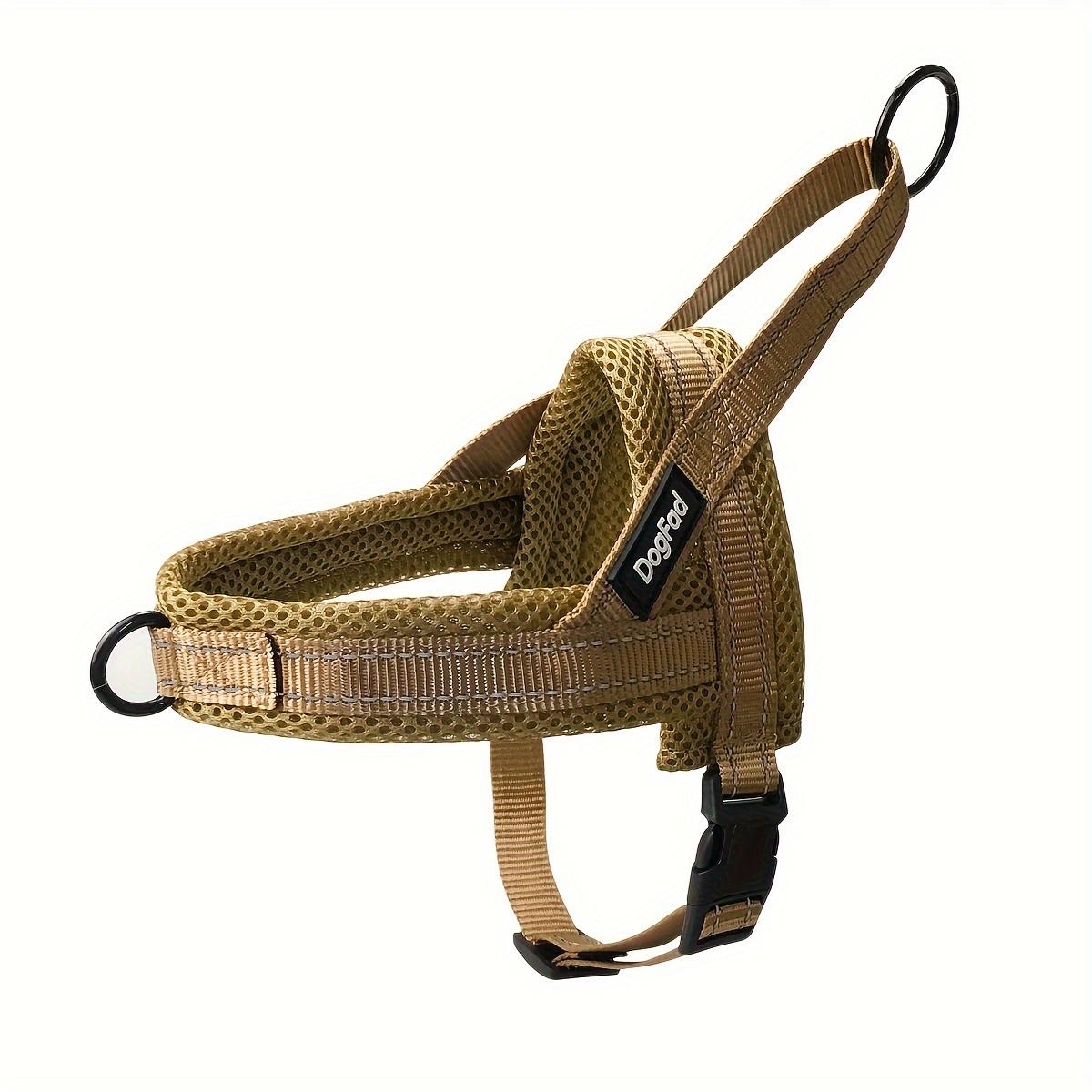 Reflektierendes No-Pull Hundegeschirr - Verstellbare, ausbruchsichere Weste für kleine bis große Rassen, nur Handwäsche, DogFad L khaki