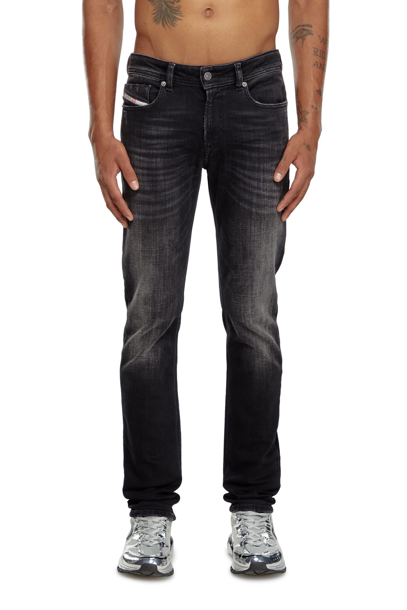 Diesel Herren 1979 SLEENKER L.32 Denim Skinny Jeans, Größe 34, Schwarz, Größe 02, A0359409K11
