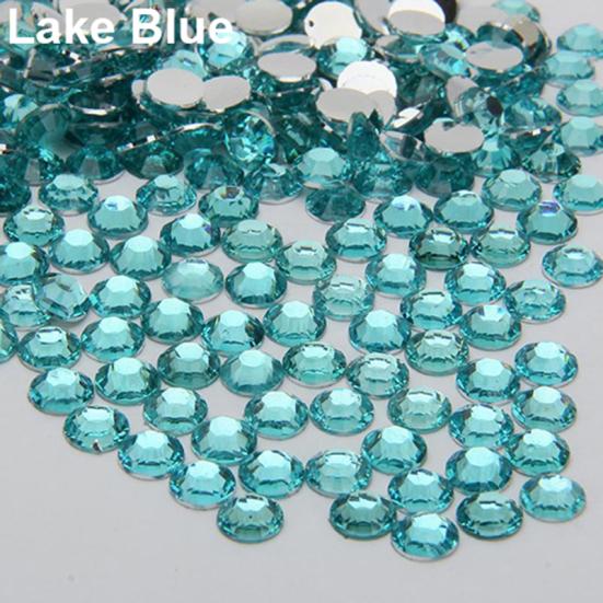 2000 Stück Harz-Strasssteine mit flacher Rückseite zum Selbermachen, für Handyhüllen, Nagelaufkleber, 2/3/4/5 mm 4mm see-blaue