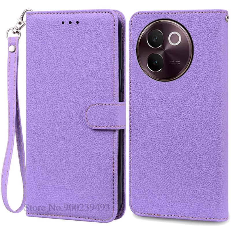 Für Vivo V40 Lite Hülle Brieftasche Flip Ledertasche Für Vivo V40 Lite 5G Telefonhülle Weiche Rückseitige Abdeckung Für Vivo V40 Lite Fundas For Vivo V40 Lite 5G