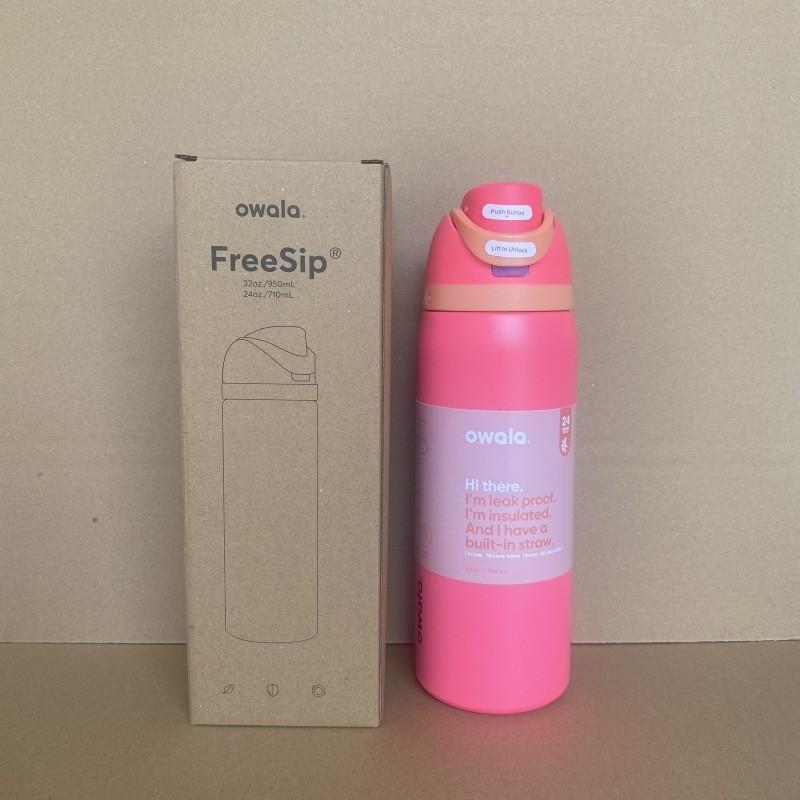 Owala Vakuum 32oz Sport-Wasserflasche Mit Isolierung Für Outdoor-Aktivitäten Und Geschenke Peach Pink