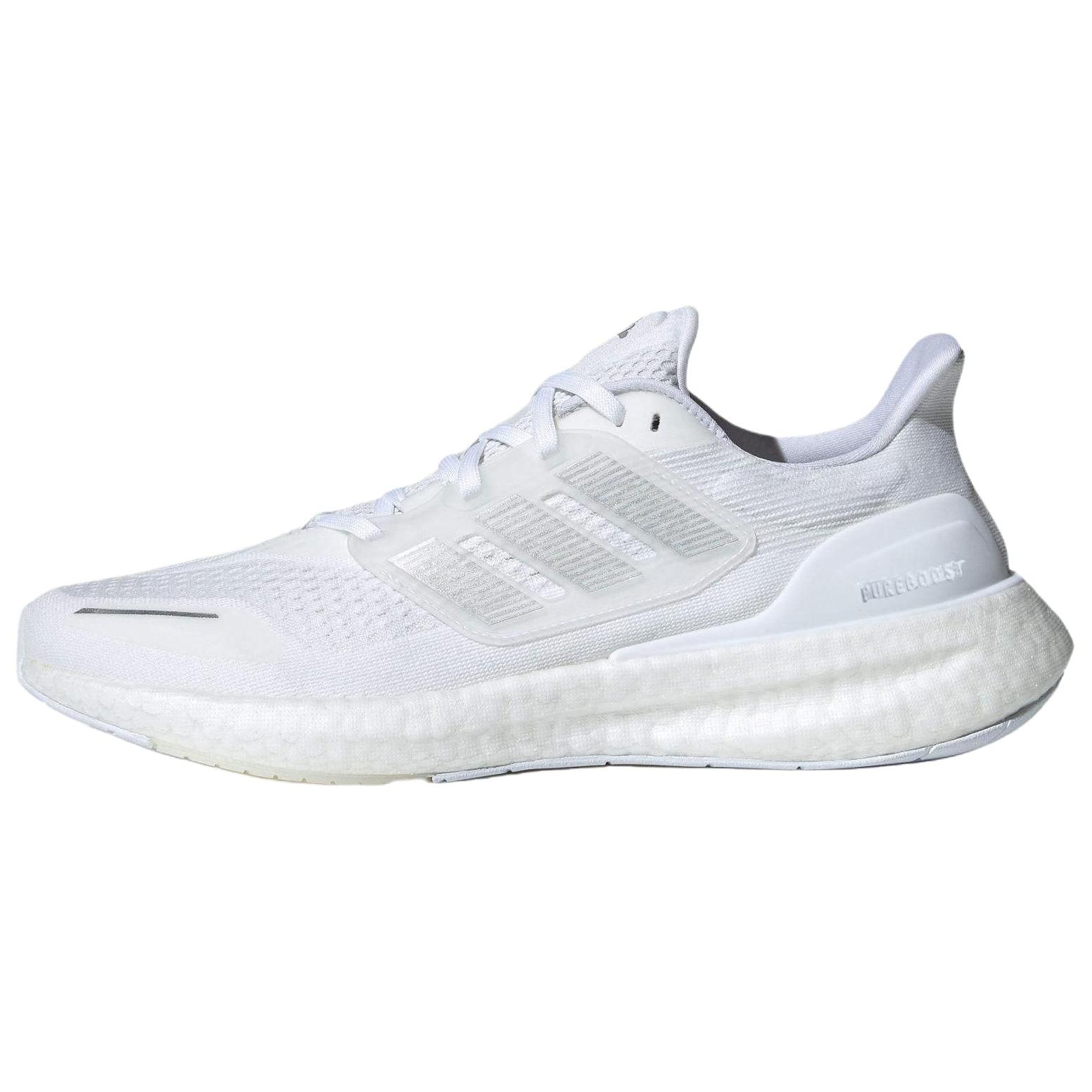 Adidas Pureboost 23 Bequeme Minimalistische Stoßdämpfende Langlebige Low Top Laufschuhe Unisex Laufschuhe Weiß IH7671 42