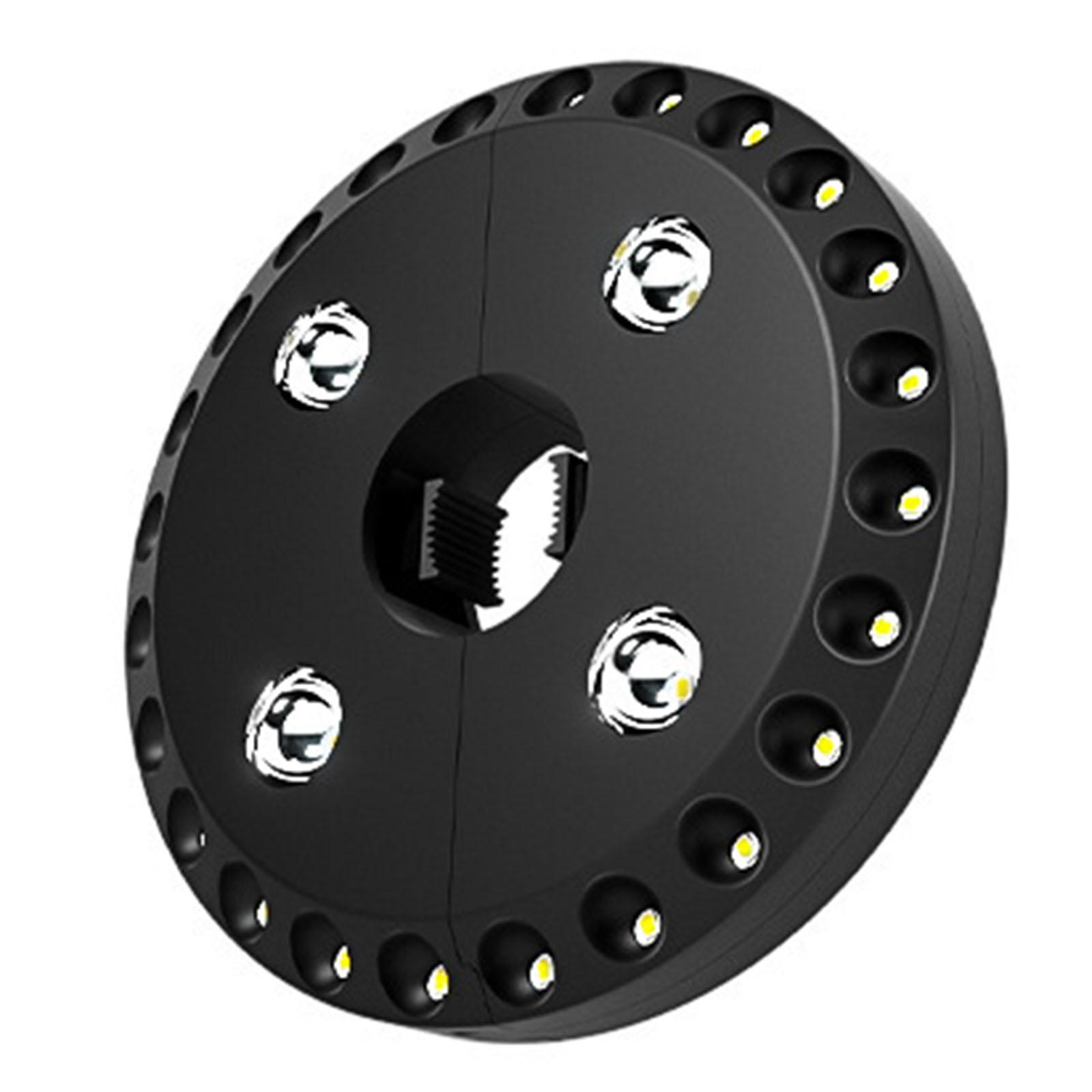 Disc Regenschirm Lichter Outdoor Strand Camping Zelt Lichter Nacht Markt Stall Beleuchtung Regenschirm Lichter schwarz