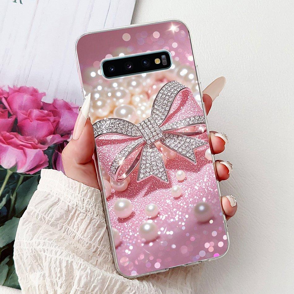 Für Samsung Galaxy S10+ S10 S10e Elegante Blume Schmetterling Handyhülle Für Samsung S10e S10 Plus S 10 4G Weiche Silikon TPU Hüllen S10e