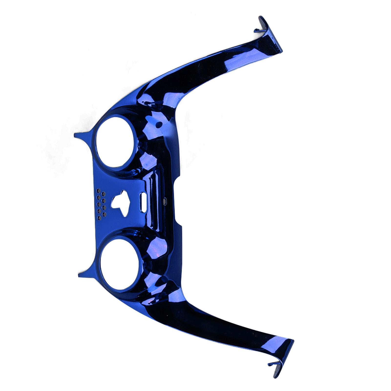 Für PS5 Controller Frontplatte DIY Ersatz Clip Shell Dekoration Zubehör mit Joystick Abdeckungen blau