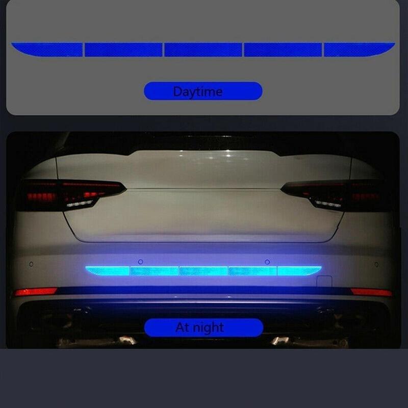 5 teile/satz Auto Reflektierende Aufkleber Wasserdichte Auto Warnung Aufkleber Reflektierende Band Auto Aufkleber Aufkleber Kofferraum Körper Auto Zubehör