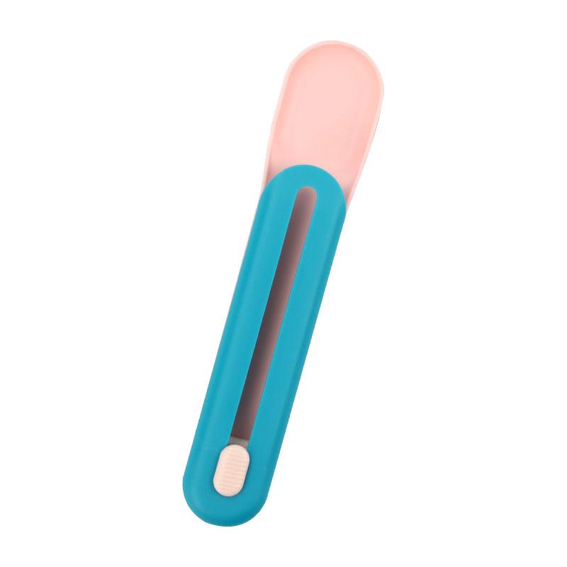 Tierfutter Löffel Lebensmittel Scoop Katze Leckerli Bars Squeezer Müsli Spender Welpen Kätzchen Snack Flüssige Lebensmittel Scoop Pet Liefert blau