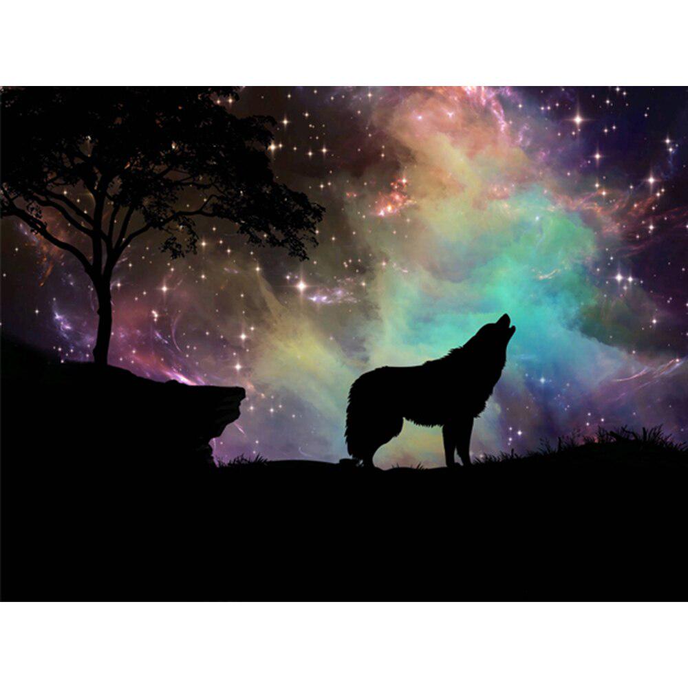 Diamant Malerei Tiere Starry Wolf Bild Perlen Diamant Stickerei Tiere Malerei Strass 20X30CM
