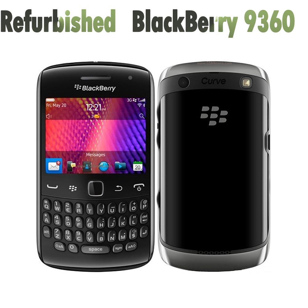 Generalüberholtes BlackBerry Curve 9360 3G-NETZWERK 512 MB RAM 512 MB ROM Mobiltelefon mit 1 SIM simple set schwarz