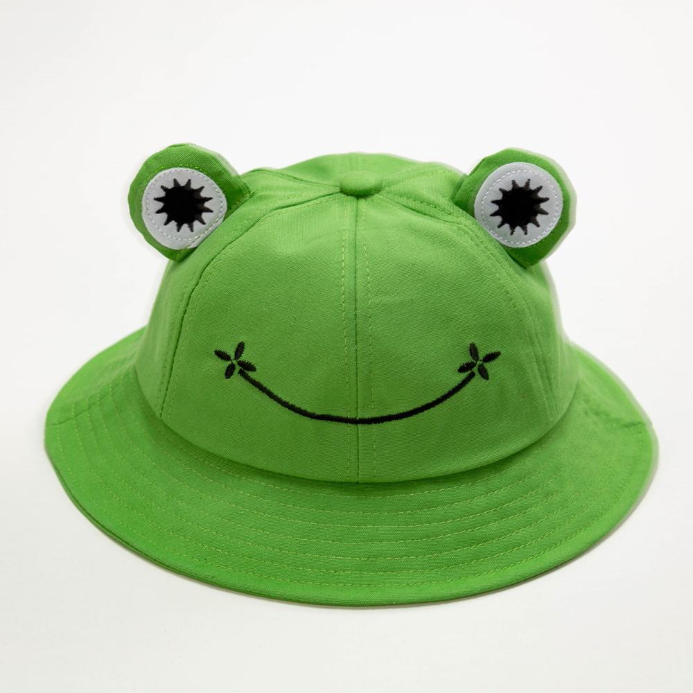 Frühling Herbst Mode kinder Hut Mode Koreanische Frosch Fischer Hut Verkauf Nette Student Sonnenschirm Kappe 56-58cm grün