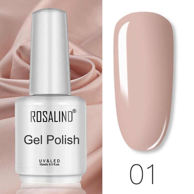 ROSALIND 15 ml Nagel-Gel-Nagellack, semi-permanent, Soak-Off-UV-Gel-Nagellack, Basis- und Decklack, Gel-Nagellack