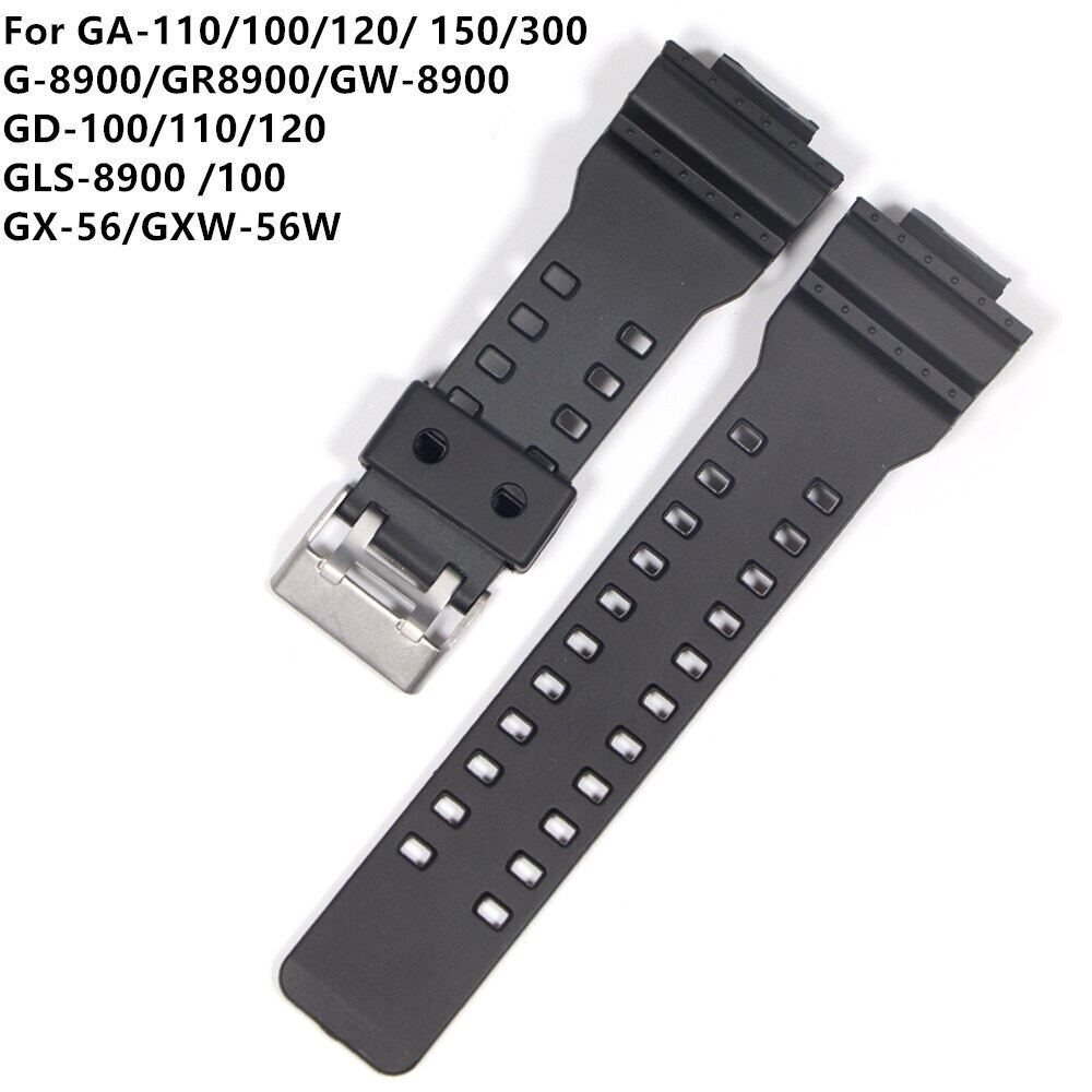 16mm 18mm 20mm Weiches Silikon-Armband für Casio-Armbanduhren ersetzen schwarzes Armband für Herren-Armband-Gürtelband, langlebiges Armband 16mm