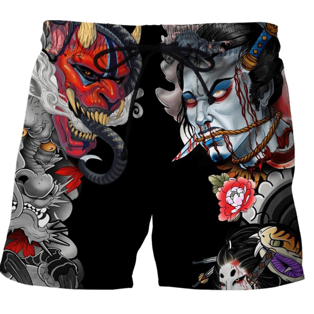 CLOOCL Marke Shorts Japanischen Sakura Samurai 3D All Over Print Strand Shorts Männer Frauen Straße Harajuku Stil Sommer Casual Shorts S