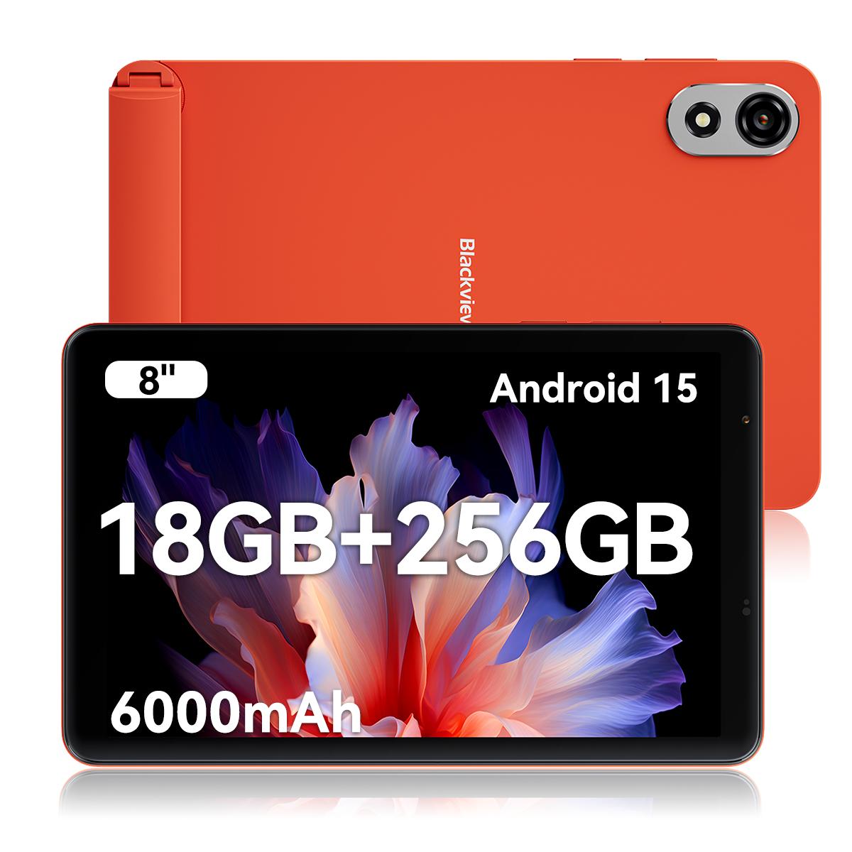 Blackview ZENO 1 8 Zoll HD-Bildschirm AI Tablet Android 15 4/6GB RAM 64/256GB ROM 6000mAh Motor 0820 Tablet 6GB+256GB only tablet orange