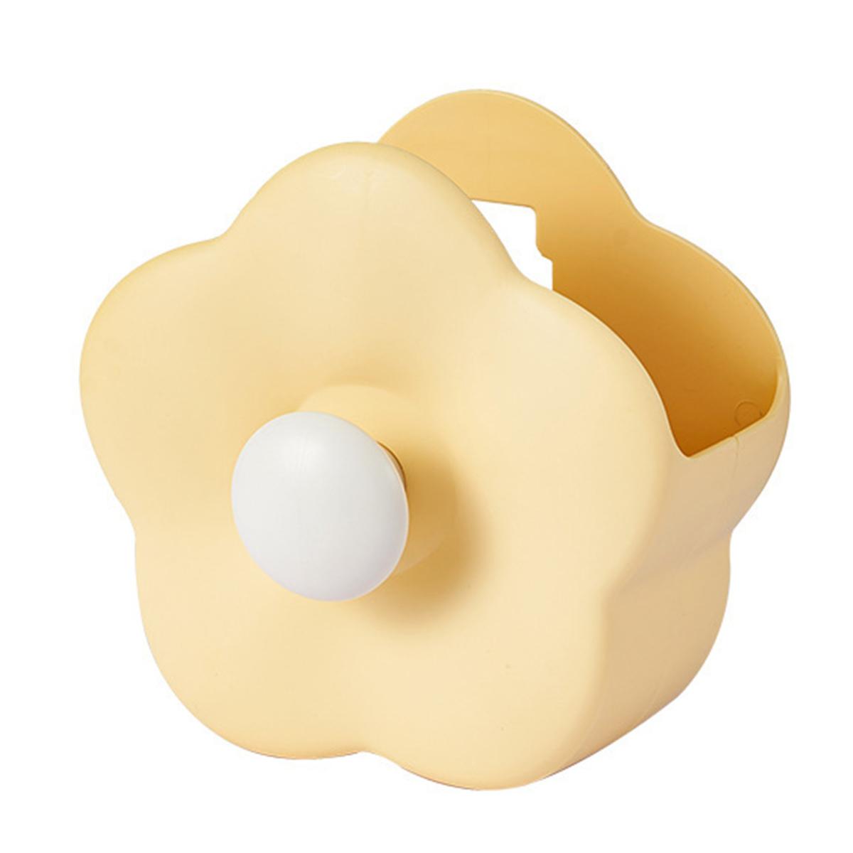 Stifthalter, Make-up-Pinselbehälter, glatte Kante, lebendige Farben, großes Fassungsvermögen, blumenförmige Schreibwaren-Make-up-Pinselbox gelb